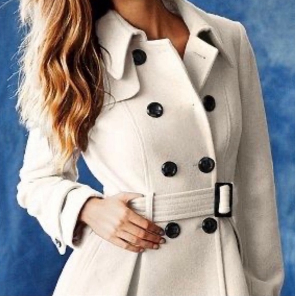 🎀 SOLD 🎀 Victoria’s Secret Winter White Wool Coat
